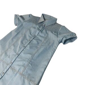 Light Blue Button-Up Top